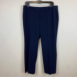 Chaus New York Navy Blue Dress Pants Flat Front Straight Legs Size 12‎ Career
